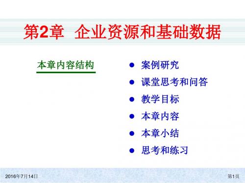 ch02 企业资源和基础数据