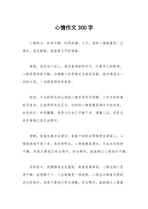 心情作文300字