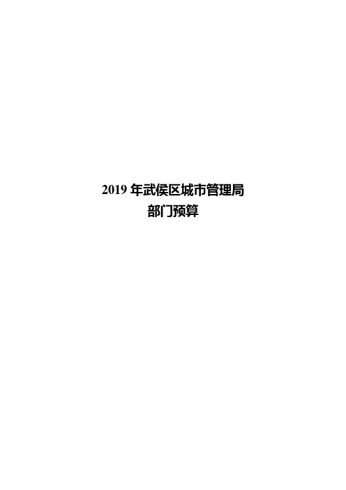 2019年武侯区城管理局