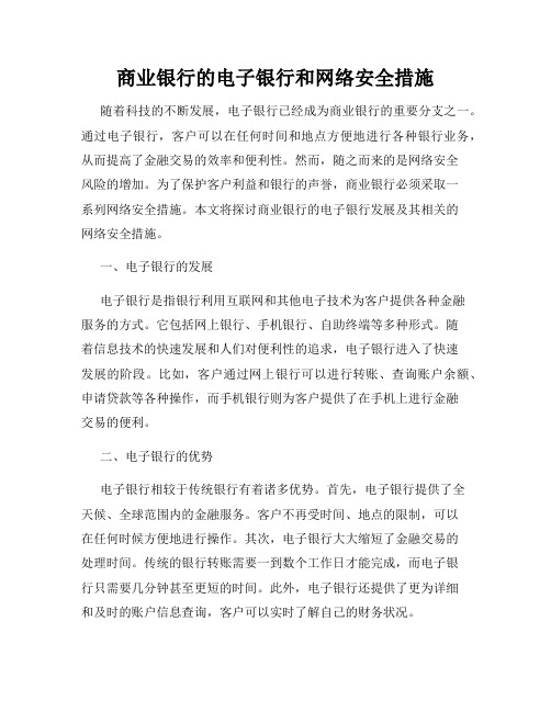 商业银行的电子银行和网络安全措施