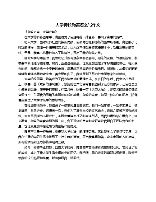 大学特长陶笛怎么写作文