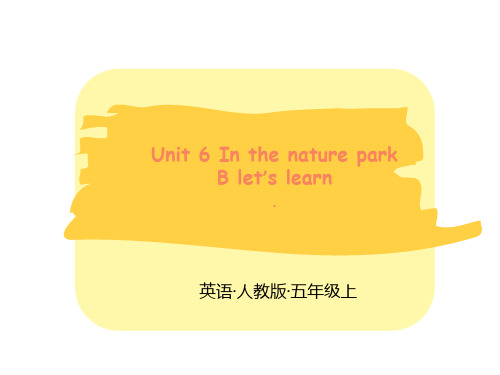 人教PEP版五年级上册英语教学课件 Unit 6 B let's learn