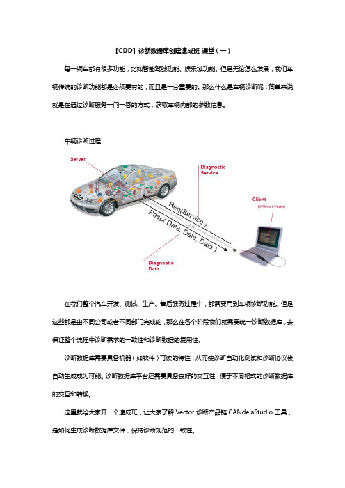 【CDD】诊断数据库创建速成班-课堂(一)