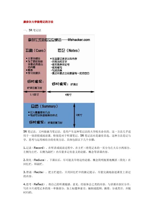 康奈尔大学做笔记法(有图)