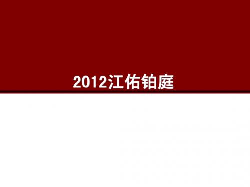 2012江佑铂庭报告