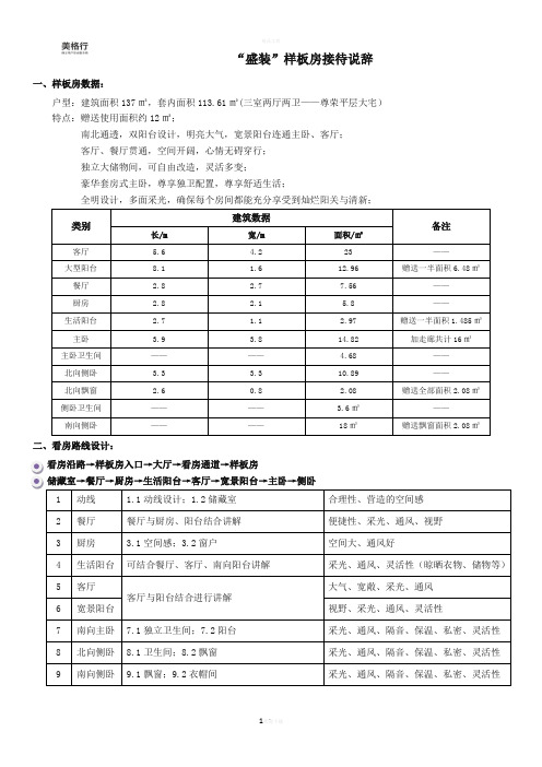 样板房看房说辞