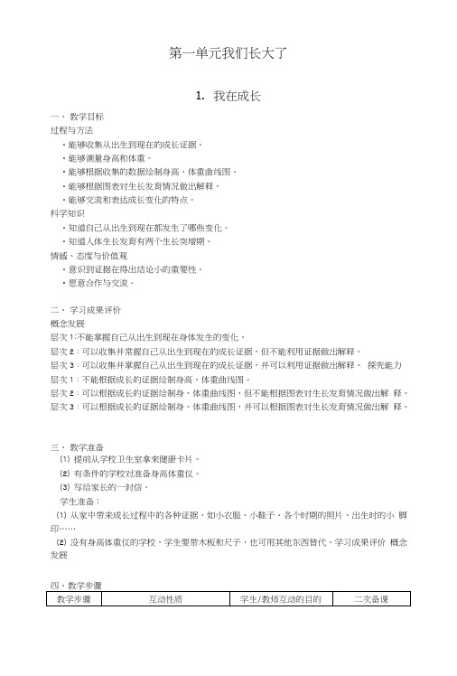 苏教版小学科学六年级下册教案全集.docx