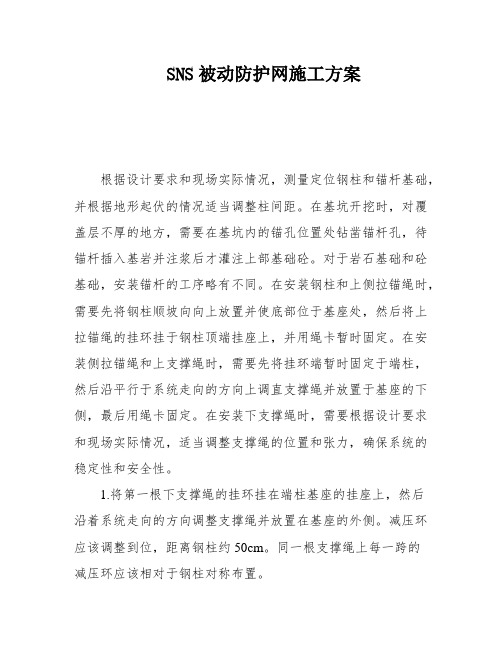 SNS被动防护网施工方案