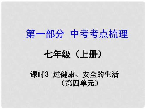 湖南省中考政治总复习 课时3 过健康、安全的生活课件