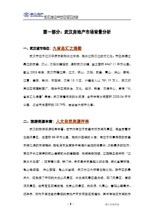 武汉房地产项目调研报告