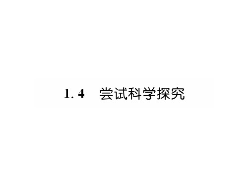 秋八年级物理沪粤版上册课件：1.4 尝试科学探究 (共25张PPT)