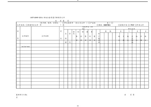 IATF16949-2016版全套质量手册程序文件