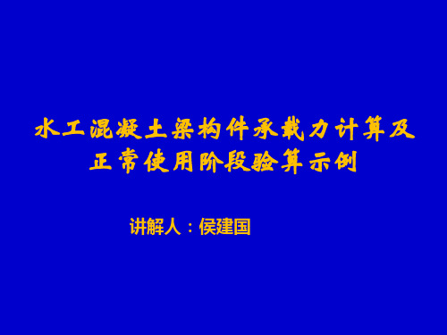 T形梁构件承载力计算及正常使用阶段验算示例