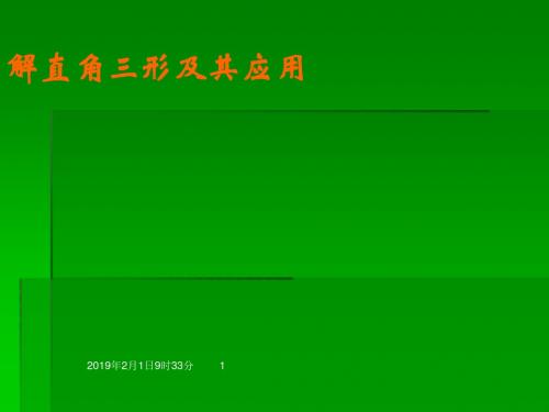 4.3解直角三角形及其应用课件(1)湘教版