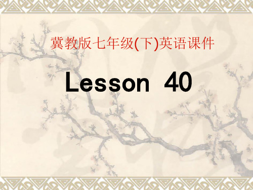 冀教版英语七年级下册：Lesson 36(共14张ppt)