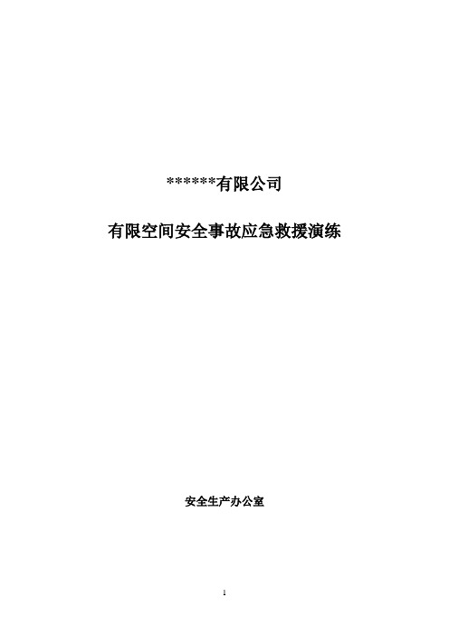 有限空间安全事故应急救援演练(全)