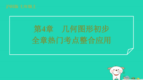 2024七年级数学上册第4章几何图形初步全章热门考点整合应用课件新版沪科版