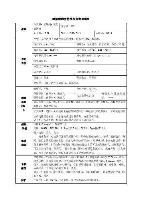 氢氟酸