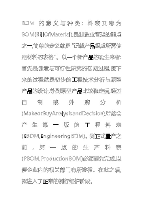 BOM的意义与种类