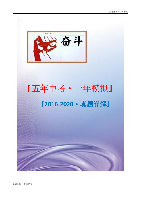 五年模拟化学真题：常见的酸和碱[2016-20年初中学业水平考试题详解](内蒙古)(原卷版)