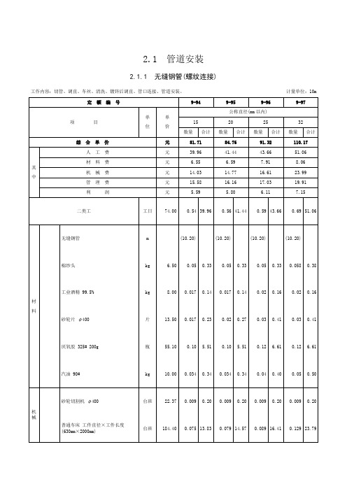 第二章 气体灭火系统安装-定额