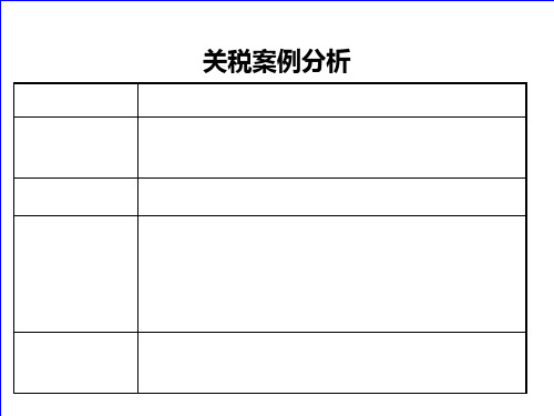 关税典型例题分析