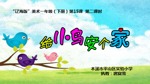 一年级下册美术《第15课 给小鸟安个家》课件 辽海版