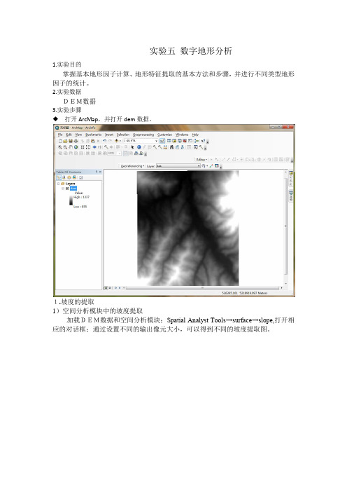 GIS数字地形分析