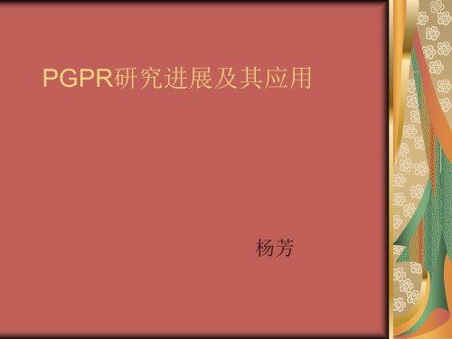 PGPR研究进展及其应用