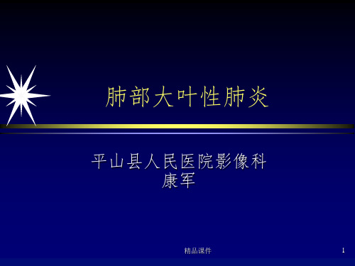 大叶性肺炎诊断和鉴别诊断ppt课件