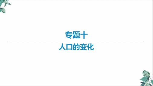 新高考艺体生专用地理一轮复习知识点复习人口的变化课件