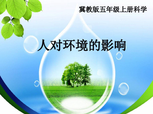 人对环境的影响