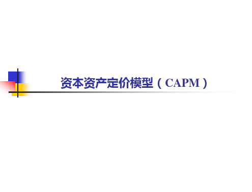 详解资本资产定价模型(CAPM)