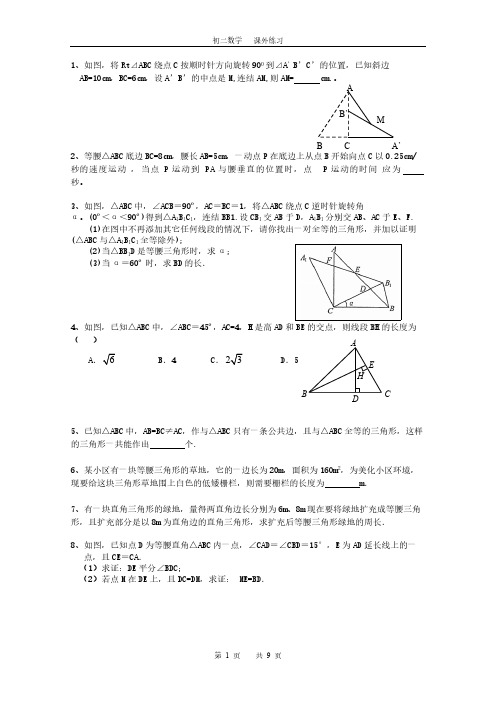 初二数学课外拓展练习题-推荐下载