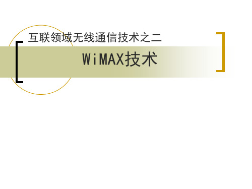 WiMAX技术详解