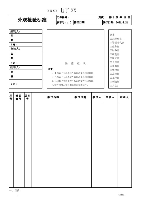 外观检验标准18842