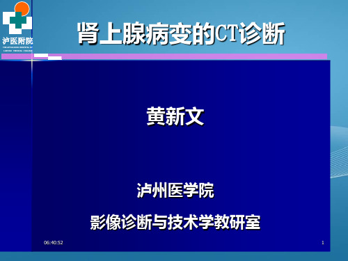 肾上腺病变的CT诊断