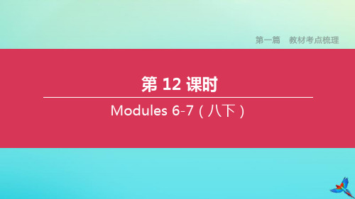 (浙江专版)2020中考英语复习方案第一篇教材考点梳理第12课时Modules6_7(八下)课件