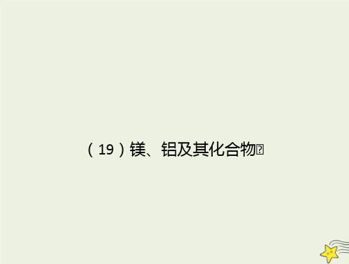 2021年高考化学一轮复习全程考点透析19镁铝及其化合物课件