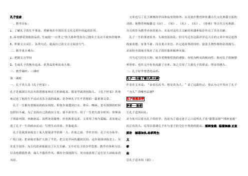 2020年山西省运城市康杰中学高二语文苏教版选修《＜史记＞选读》教案 孔子世家1