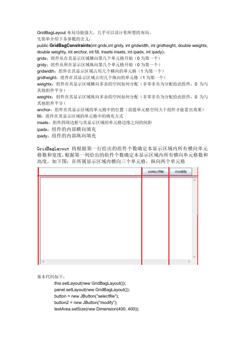 GridBagLayout布局详解