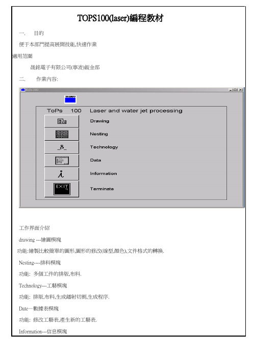 通快激光编程