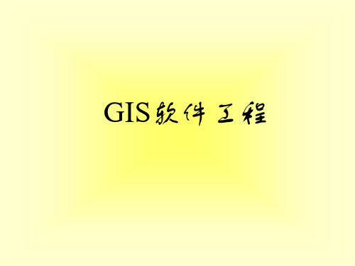 GIS软件工程现状PPT