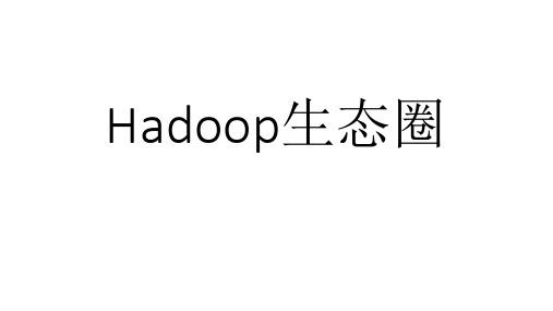 【PPT培训课件】hadoop生态圈