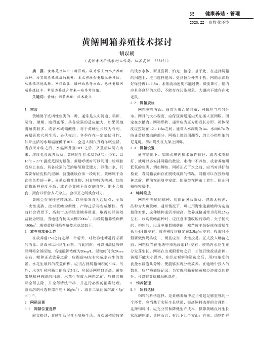 黄鳝网箱养殖技术探讨