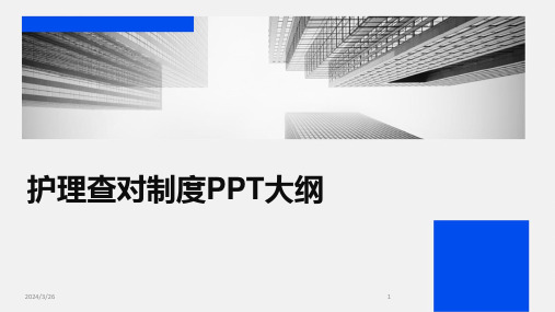 (2024年)护理查对制度PPT大纲