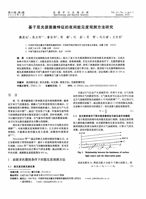 基于双光源图像特征的夜间能见度观测方法研究