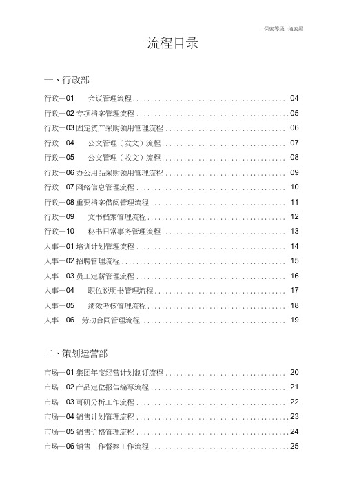 碧桂园集团全套管理流程图