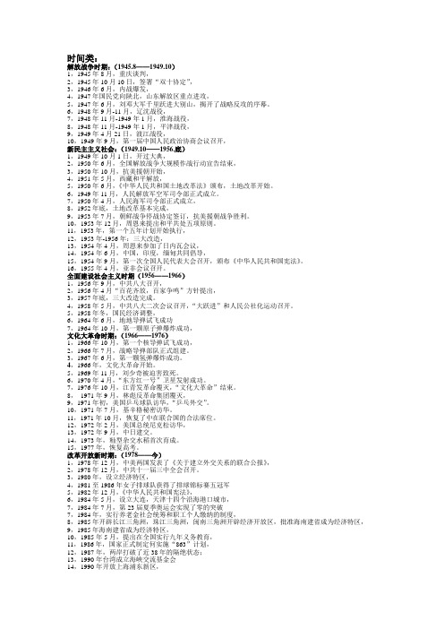 河北版八年级历史下册课堂总结