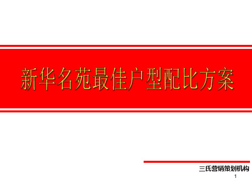 户型配比方案提案PPT课件